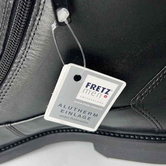 Fretz‎ Black Leather Sohle Men's Boots NWT - 9.5 - Picture 11 of 13